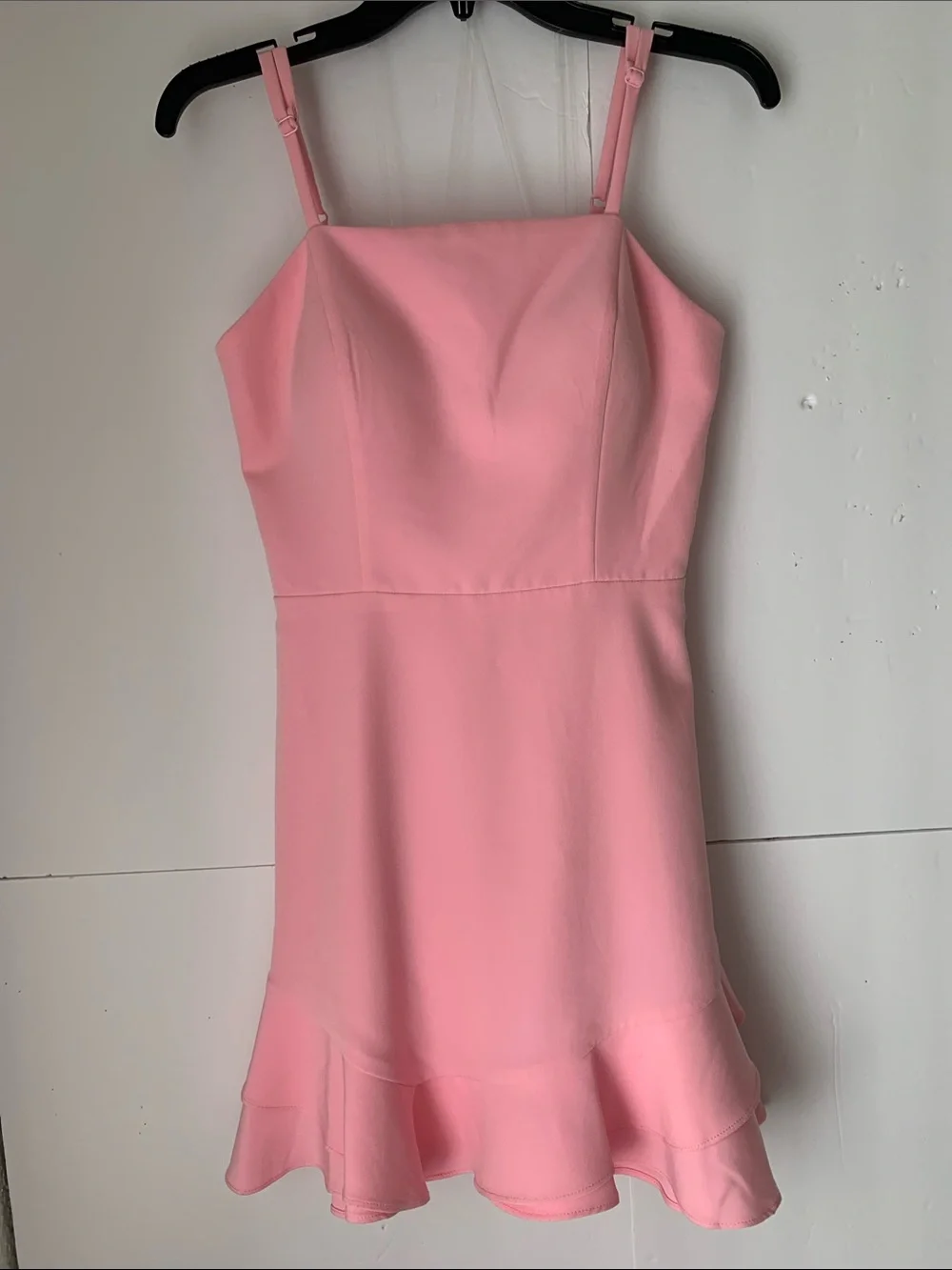 NWT Dear Moon Girls Pink Spaghetti Strap Ruffle Hem Dress Juniors Size 11